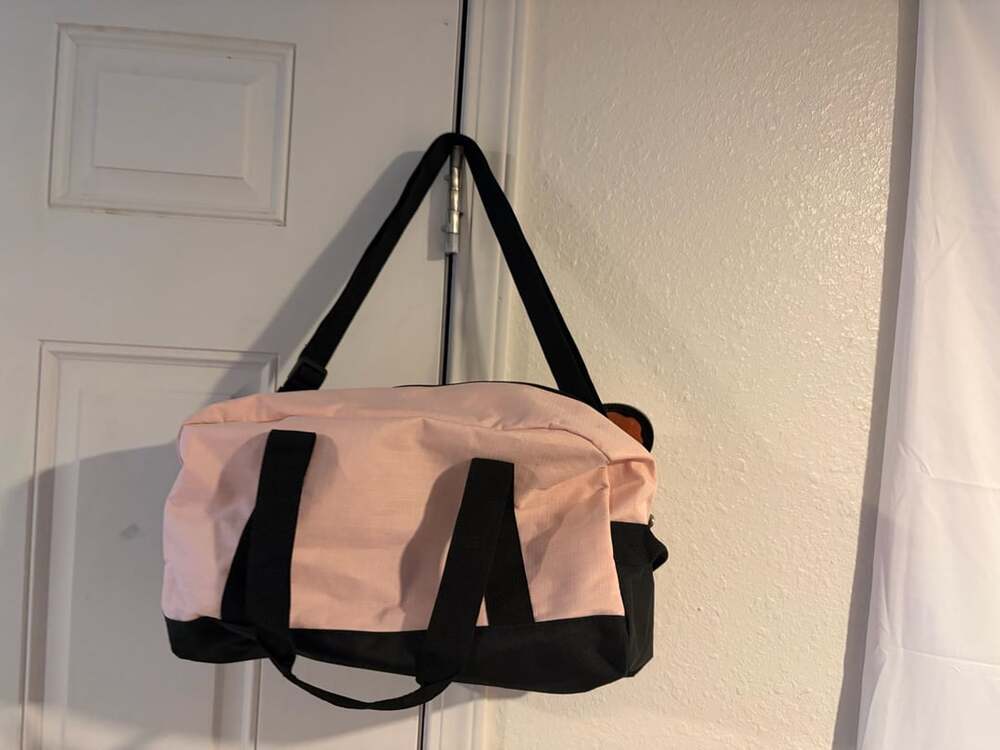 Apenze Pink and Black Duffle Bag Professional Gym Travel Bag